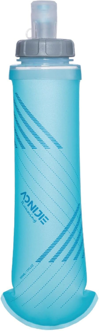 TRIWONDER Handheld Water Bottle for Running, Quick Grip Chill 17 oz Handheld Soft Water Bottle with Hand Strap Hydration Pack, BPA Sport Soft Flask (Blue)