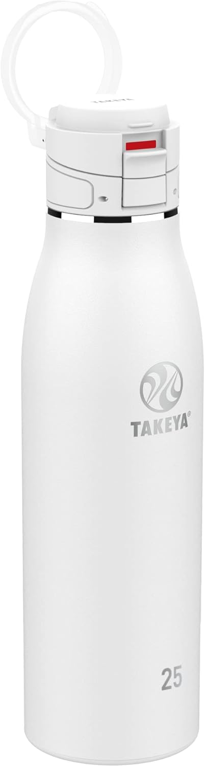 Takeya 17 oz Traveler Stainless Steel Insulated Travel Coffee Mug with Locking Leak Proof Lid, Premium Quality, BPA Free, Arctic