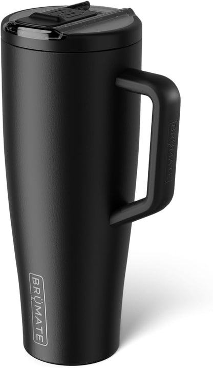 BrüMate Era Flip 30oz Tumbler with 100% Leakproof Covered Straw Lid | Hygienic Covered Straw | Insulated Stainless Steel Water Bottle with Handle | Cup Holder Friendly | BPA-Free (Sage)