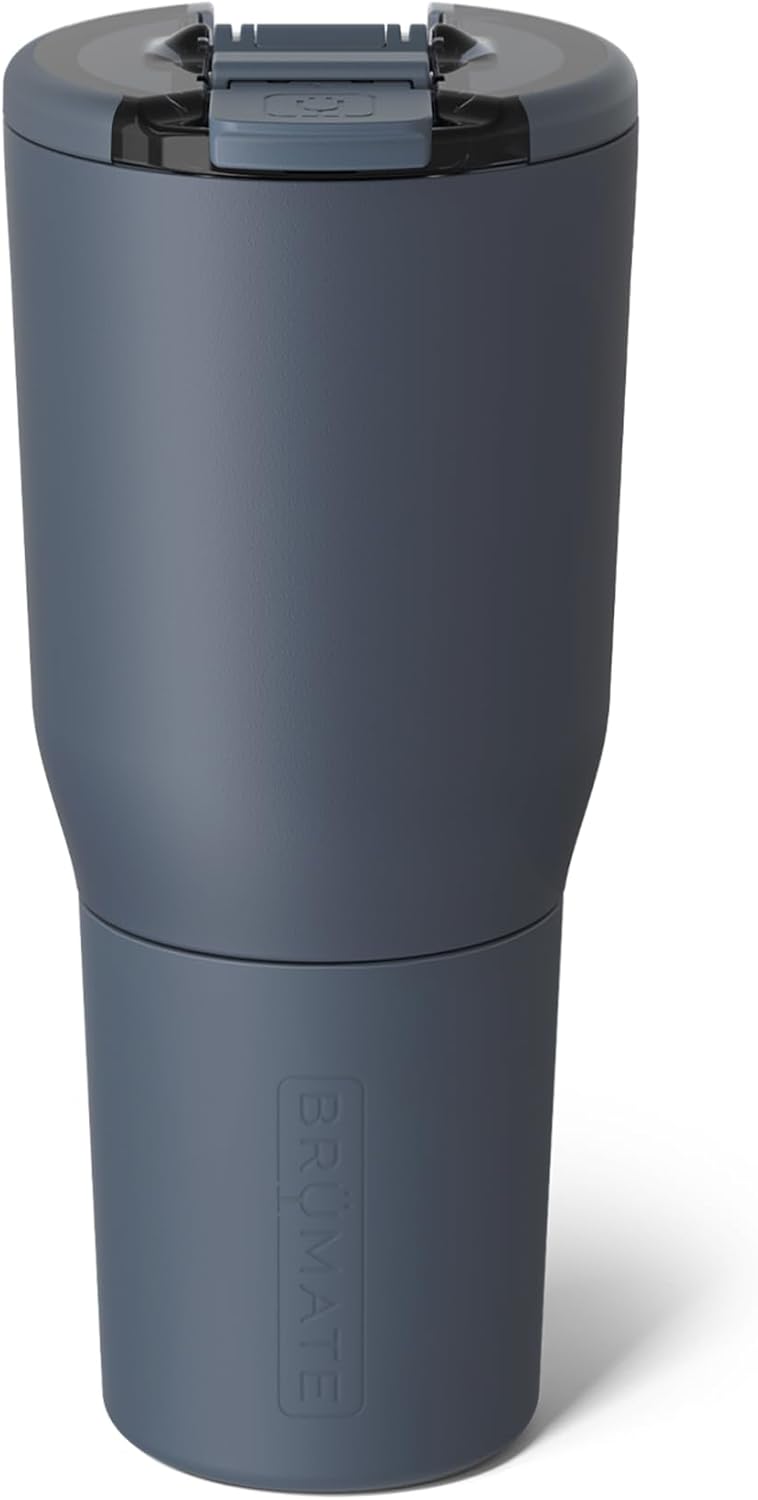 BrüMate Nav 25oz 100% Leak Proof Insulated Travel Tumbler with Magnetic BevLock™ Lid - Double Wall Cup-Holder Friendly Stainless Steel Mug (Nightfall Blue)