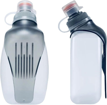 Running Water Bottle with Clip, 8.8oz No-Bounce Soft Flask, Dust-Proof Cap, BPA-Free, Fits Running Belts & Hydration Vests — for Jogging, Walking, Hiking, Cycling (1 Pack)