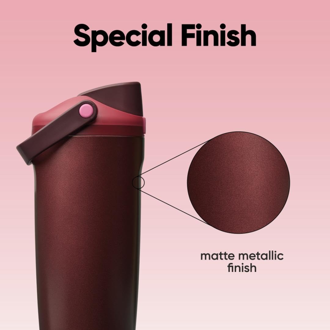 Owala FreeSip Sway Insulated Stainless Steel Water Bottle with Two-Way Spout, Built-In Straw and Bucket Handle, Made for Travel, School, and Sports, 30oz, BPA Free, Leak Proof, Daybreak