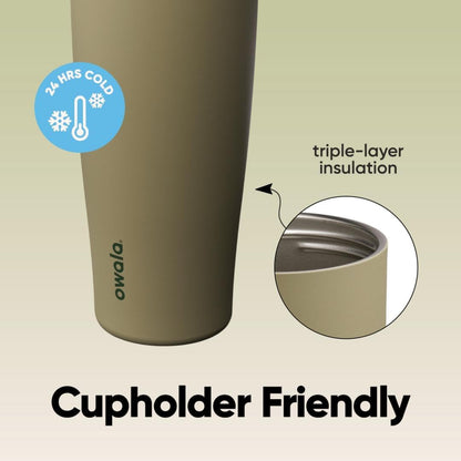 Owala FreeSip Tumbler - Stainless Steel - 40-oz. - Tan (Lightly Toasted)