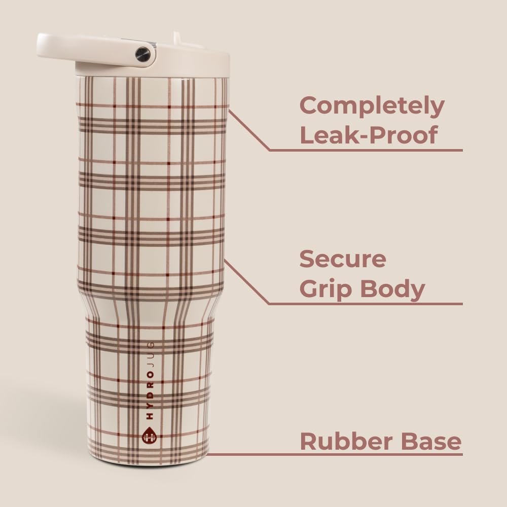 HydroJug Sport - Stainless Steel Tumbler with Straw, Vacuum Insulated, 40oz Leakproof Water Bottle, Ergonomic Design, Reusable, Dishwasher Safe, Rubber Base, Durable for Gym or Outdoors, Sage