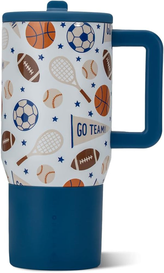 HydroJug Kids - 20 oz Insulated Kids Water Bottle with Flip Straw & Handle | Leak-Proof & Durable | Perfect for School, Sports, Lunch, Travel & Camp, Primrose