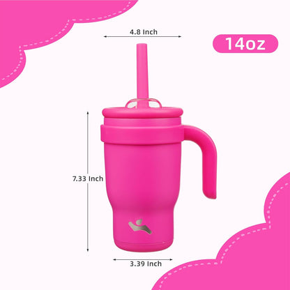 Konokyo 30 oz Tumbler with Side Handle, Insulated Water Bottle with Straw and 2 in 1 Lid, Stainless Steel Cup Travel Coffee Mug for Sports Office Gym,Purple