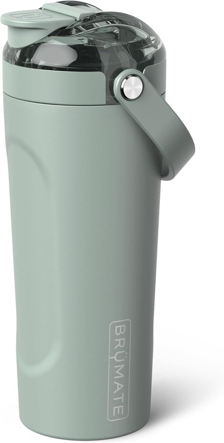 BrüMate MultiShaker Blender Shaker Bottle | 100% Leakproof Insulated Stainless Steel | Pre Workout and Protein Shaker Bottle for the Gym | 25oz (Dark Aura)