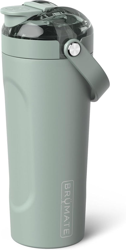 BrüMate MultiShaker Blender Shaker Bottle | 100% Leakproof Insulated Stainless Steel | Pre Workout and Protein Shaker Bottle for the Gym | 25oz (Dark Aura)
