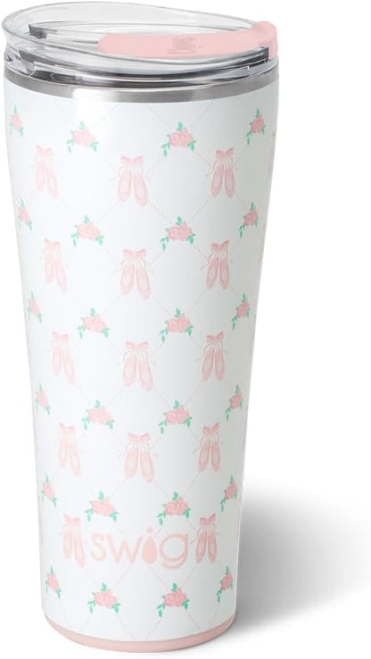 Swig Life 32oz Insulated Tumbler, Travel Coffee Tumbler with Lid, Cup Holder Friendly Travel Coffee Mug, Stainless Steel with Lid (Hayride)