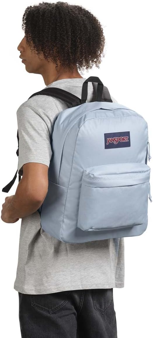 JanSport SuperBreak One Backpacks - Durable, Lightweight Bookbag with 1 Main Compartment, Front Utility Pocket with Built-in Organizer - Premium Backpack, Black - Colors B