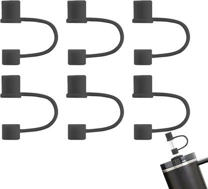 6|12 Pack 0.4in/10mm Straw Toppers, for Stanley Straw Covers Cap for Tumblers for Stanley 14|20|30|40|64 Oz Cup, Silicone Dust-Proof Caps（ Cup is Not Included）, 6 Pack