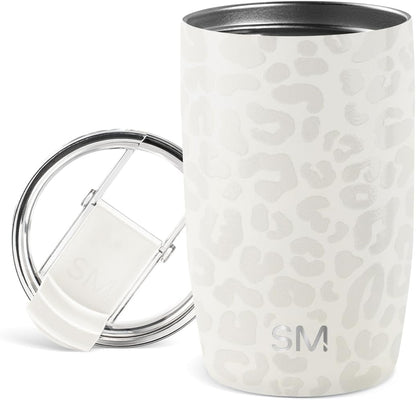 Simple Modern Voyager Tumbler with Flip Lid | Travel Coffee Mug | Insulated Stainless Steel Cold Brew Iced or Hot Coffee Cup | Gifts for Women Men Her Him | 16oz, Almond Birch