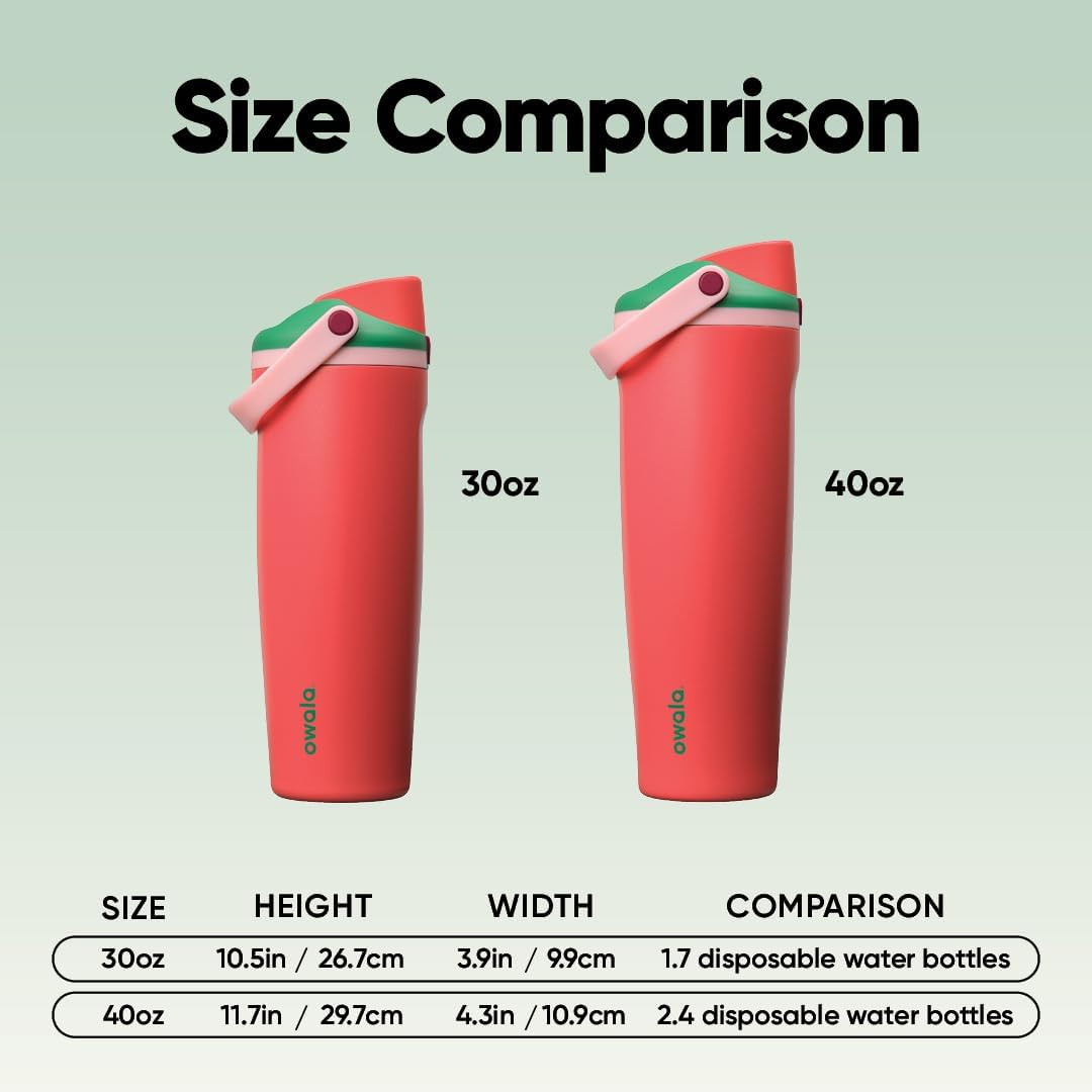 Owala FreeSip Sway Insulated Stainless Steel Water Bottle with Two-Way Spout, Built-In Straw and Bucket Handle, Made for Travel, School, and Sports, 30oz, BPA Free, Leak Proof, Daybreak