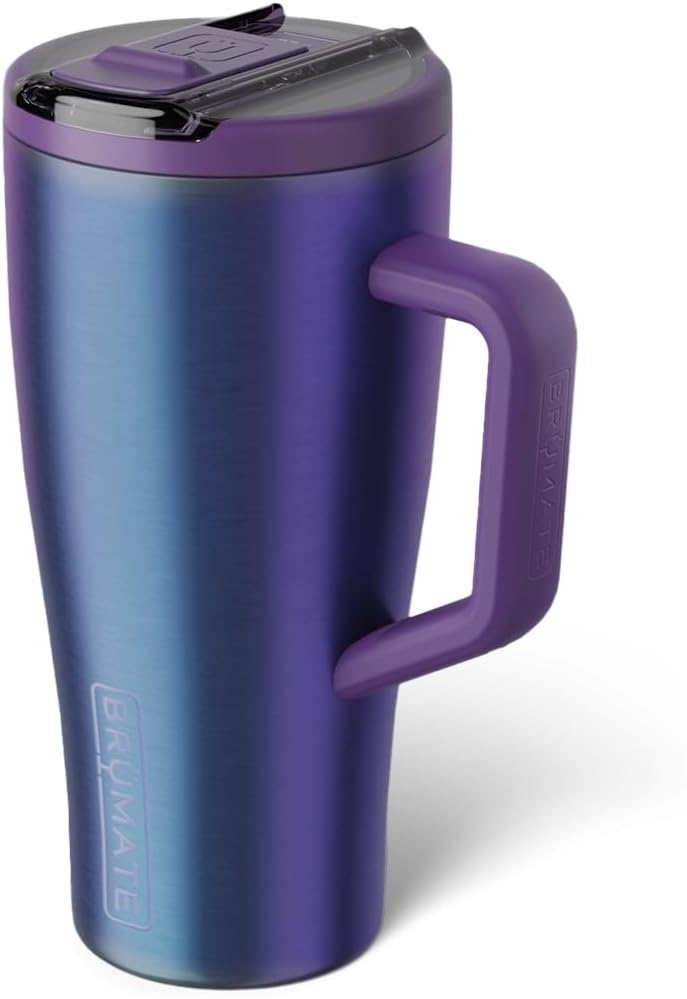 BrüMate Era Flip 30oz Tumbler with 100% Leakproof Covered Straw Lid | Hygienic Covered Straw | Insulated Stainless Steel Water Bottle with Handle | Cup Holder Friendly | BPA-Free (Sage)