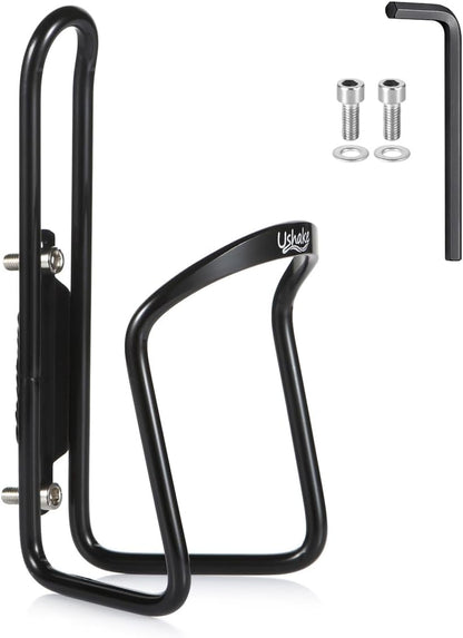 USHAKE Water Bottle Cages, Basic MTB Bike Bicycle Alloy Aluminum Lightweight Water Bottle Holder Cages Brackets(2 Pack- Drilled Holes Required)