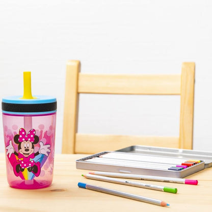 Zak Designs 15oz Bluey Kelso Tumbler Set, Leak-Proof Screw-On Lid with Straw Made of Durable Plastic and Silicone, Perfect Bundle for Kids, 2 Count (Pack of 1) - Colors A