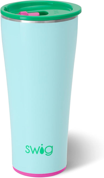Swig Life 32oz Insulated Tumbler, Travel Coffee Tumbler with Lid, Cup Holder Friendly Travel Coffee Mug, Stainless Steel with Lid (Hayride)