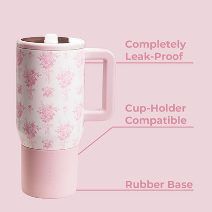 HydroJug Kids - 20 oz Insulated Kids Water Bottle with Flip Straw & Handle | Leak-Proof & Durable | Perfect for School, Sports, Lunch, Travel & Camp, Primrose