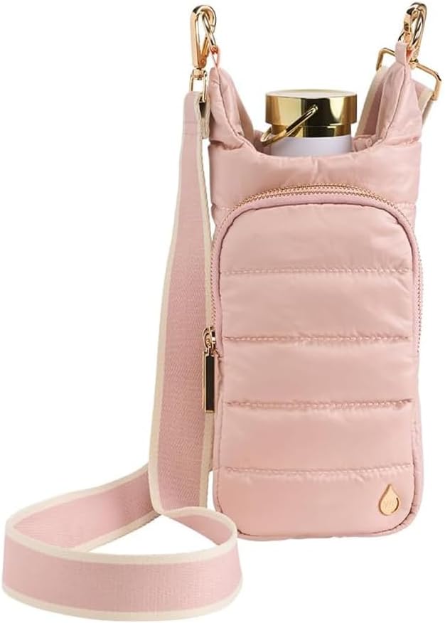 WanderFull Original HydroBag Fits Up to 32 oz Water Bottle Holder with Strap – Hands-Free Crossbody Water Bottle Carrier Bag with Phone Pocket - Colors B