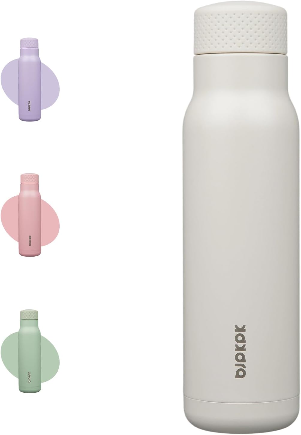 BJPKPK Stainless Steel Water Bottle,21oz insulated Reusable Bottle,Leakproof Metal Thermal Flask Double Wall,Keep Drinks Cold and Hot,Mint Green