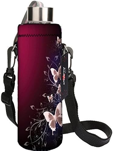 AUPET Water Bottle Sling Bag Carrier Crossbody Sleeve,Insulated Neoprene Bottle Case Holder Pouch Cover 500ML/17oz with Shoulder Strap for Walking Women Men