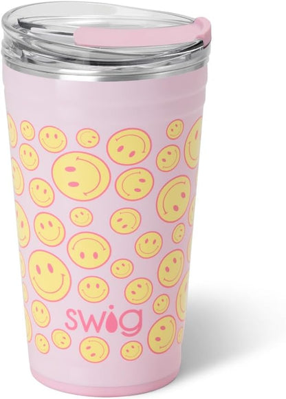 Swig Life 32oz Insulated Tumbler, Travel Coffee Tumbler with Lid, Cup Holder Friendly Travel Coffee Mug, Stainless Steel with Lid (Hayride)