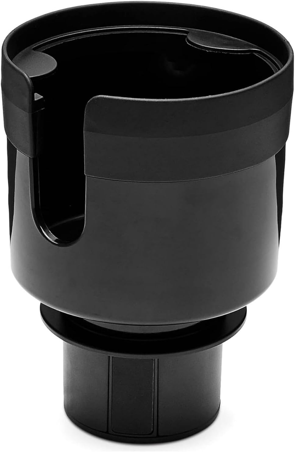Amazon Basics Car Cup Holder Expander with Adjustable Base, Securely Holds Large Bottles 3.4 to 3.8 in Diameter, Compatible with Yeti, Hydro Flask, Easy Installation, Black