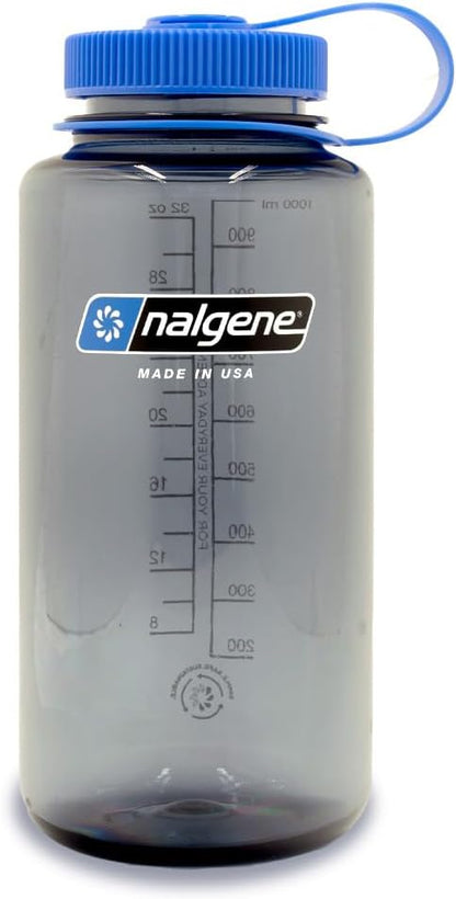 Nalgene 32 oz Wide Mouth Water Bottle | BPA-Free, Durable & Leak Proof, Lightweight Bottle for Hiking & Gym, Work & Travel