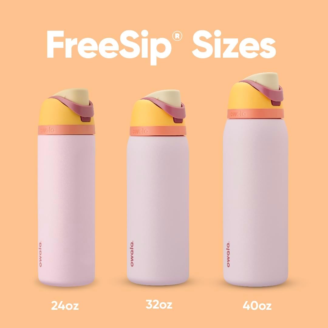 Owala FreeSip Insulated Stainless Steel Water Bottle with Straw, BPA-Free Sports Water Bottle, Great for Travel, 32 Oz, Denim