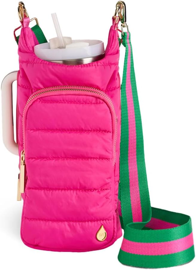 WanderFull Original HydroBag Handle® Zipper Slot for Handle, Hands-Free Crossbody Water Bottle Holder & Tumbler Accessories