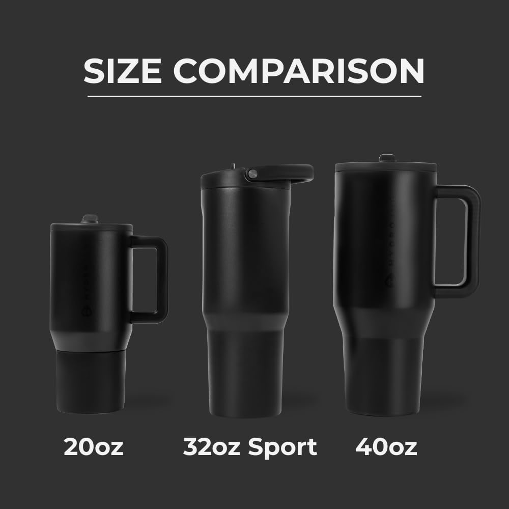 HydroJug Sport - Stainless Steel Tumbler with Straw, Vacuum Insulated, 40oz Leakproof Water Bottle, Ergonomic Design, Reusable, Dishwasher Safe, Rubber Base, Durable for Gym or Outdoors, Sage
