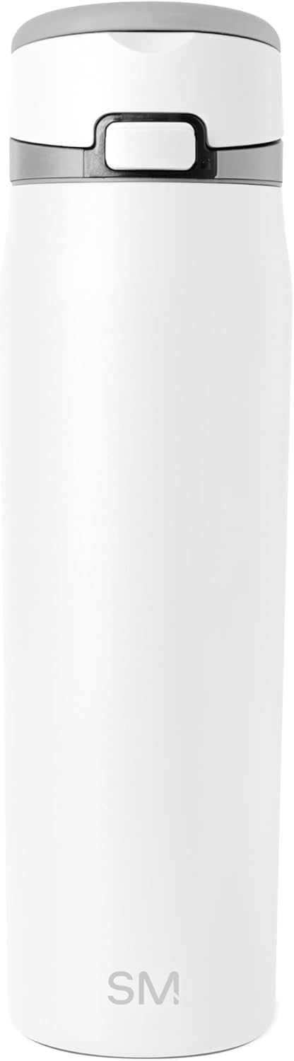 Simple Modern Mesa Loop Water Bottle with Covered Straw and Handle | 24oz Cup Holder Friendly Insulated Stainless Steel Bottles for Travel, Sports and School | Iris Sage - Colors A