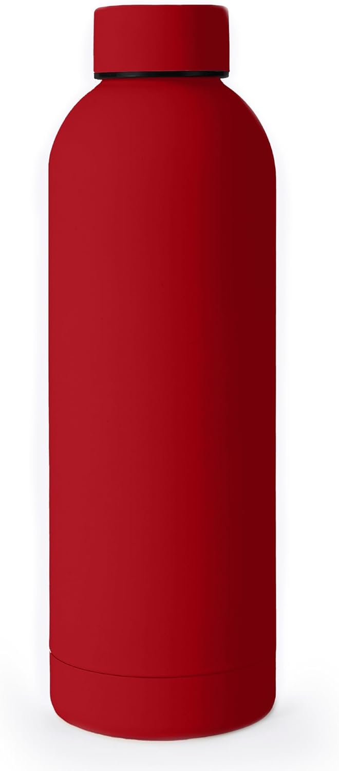 NOBL Stainless Steel Water Bottle,17 oz, 500 ml, Double Wall Vacuum Insulation, Sealed Bottle Keeps Drinks Cold 24 Hrs & Hot 12 Hrs, Leak Proof, Fits Noble Carry-On Cup Holder - Sand