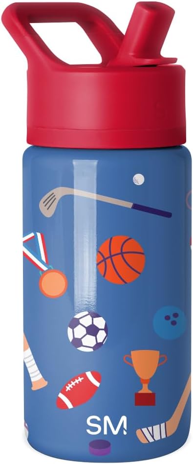 Simple Modern Kids Water Bottle with Straw Lid | 14oz Insulated Stainless Steel Kids Tumbler & Spill Proof Toddler Cup for School, Girls, Boys | Summit | Chloe Floral - Colors A