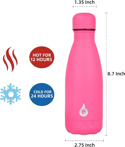BJPKPK Insulated Water Bottle 12oz Small Stainless Steel Water Bottles Reusable Metal Thermal Keep Cold and Hot,Dreamy Purple - Colors B