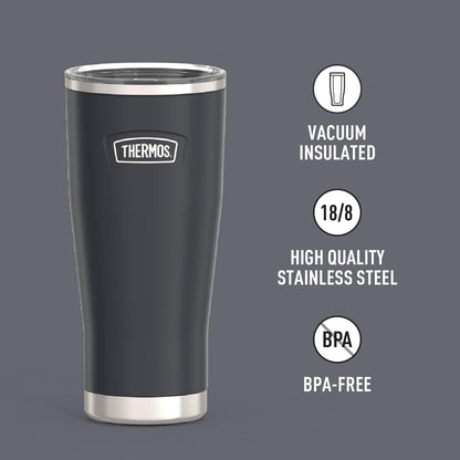 THERMOS ICON SERIES, Stainless Steel Tumbler with Slide Lock, 18 Ounce, Mystic Navy