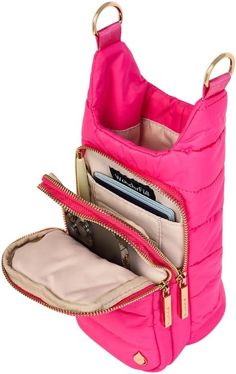 WanderFull Original HydroBag Fits Up to 32 oz Water Bottle Holder with Strap – Hands-Free Crossbody Water Bottle Carrier Bag with Phone Pocket - Colors B
