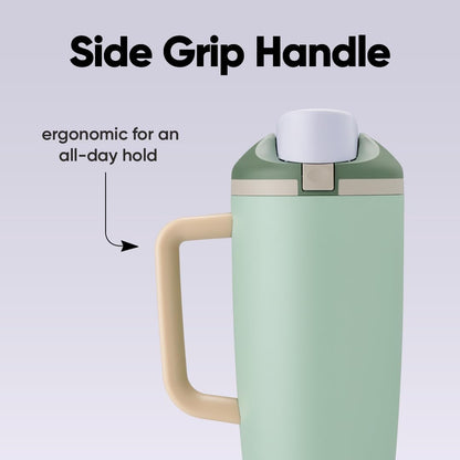 Owala FreeSip Tumbler - Stainless Steel - 40-oz. - Tan (Lightly Toasted)