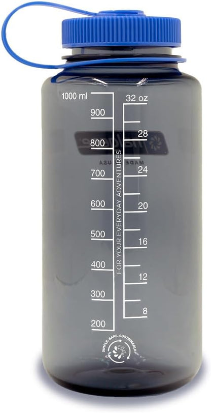 Nalgene 32 oz Wide Mouth Water Bottle | BPA-Free, Durable & Leak Proof, Lightweight Bottle for Hiking & Gym, Work & Travel