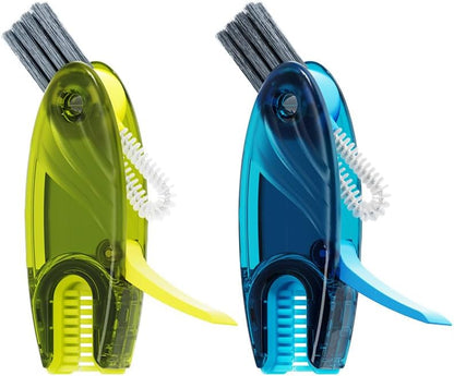 4 in 1 Multifunctional Cup Lid Cleaning Brush Set, 1pc Bright Blue, Plastic