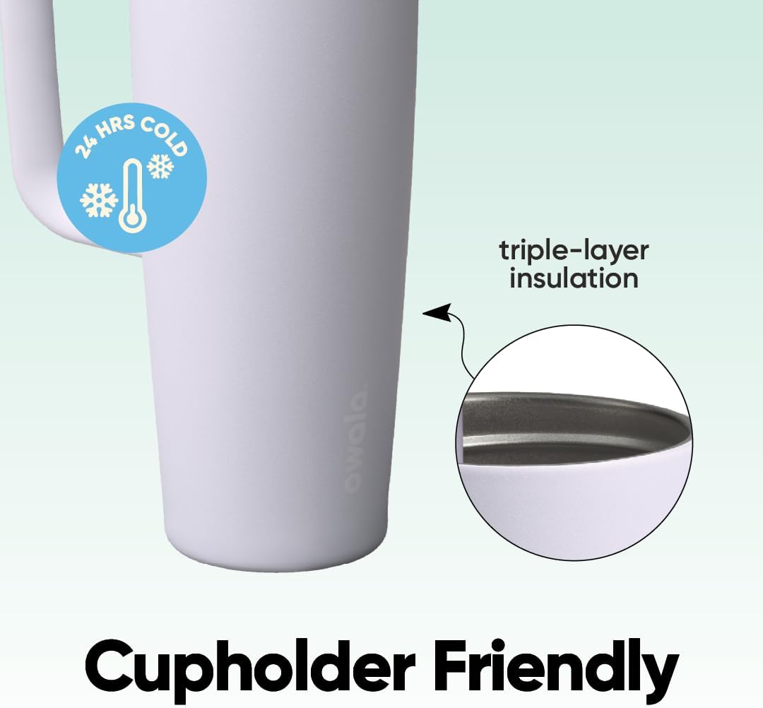 Owala FreeSip Tumbler - Stainless Steel - 40-oz. - Tan (Lightly Toasted)