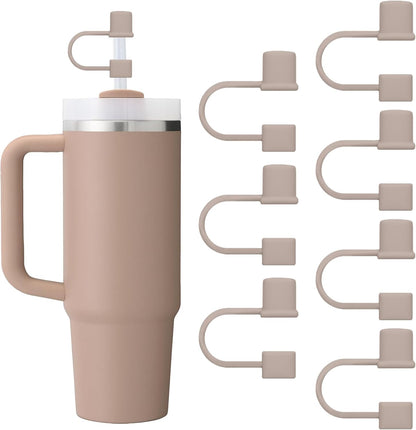 7Pcs Straw Cover Cap for Stanley Cup,Simple 10mm(0.4inch) Silicone Straw Toppers for Stanley 40&30oz Tumbler Accessories-Multicolor