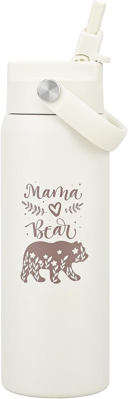 KEWIXY Pickleball Water Bottle 32 oz Insulated, Stainless Steel with Straw, Leak Proof, Keep Cold 24H, Vacuum, Pickleball Gifts for Pickleball Players, Pickleball Lovers, Women Girls Sport