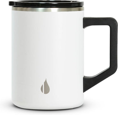 Elemental Insulated Coffee Mug - Triple-Wall Stainless Steel Summit Travel Cup for Hot and Cold Drinks - Thermal Coffee Mug with Lid and Handle for Camping, Office & Travel 16oz - Rainbow Speckle