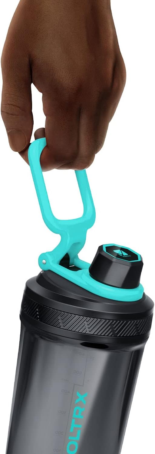 VOLTRX Electric Protein Shaker Bottle - USB Rechargeable Mixer Cup for Shakes and Meal Replacements, BPA-Free Tritan, 20oz