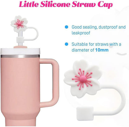 Straw Cover Cap for Stanley Cup,Silicone Straw Topper 10 mm 0.4 in Reusable Straw Tips Lids,Straw Tip Covers for Stanley Cups Accessories