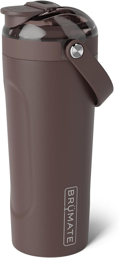 BrüMate MultiShaker Blender Shaker Bottle | 100% Leakproof Insulated Stainless Steel | Pre Workout and Protein Shaker Bottle for the Gym | 25oz (Dark Aura)
