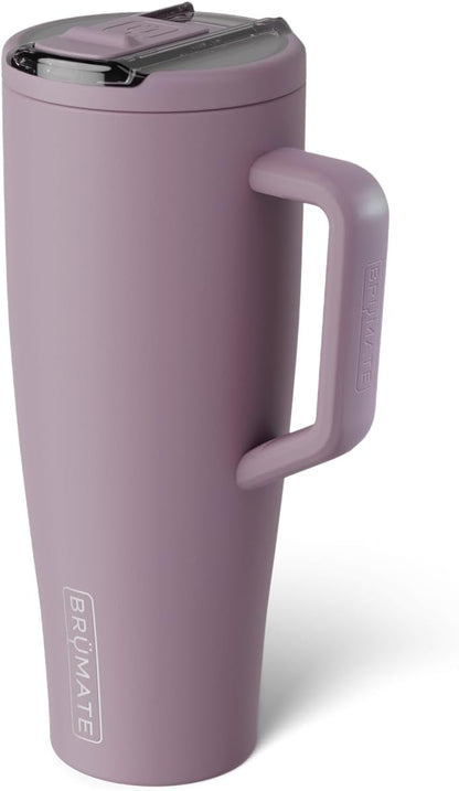 BrüMate Era Flip 30oz Tumbler with 100% Leakproof Covered Straw Lid | Hygienic Covered Straw | Insulated Stainless Steel Water Bottle with Handle | Cup Holder Friendly | BPA-Free (Sage)