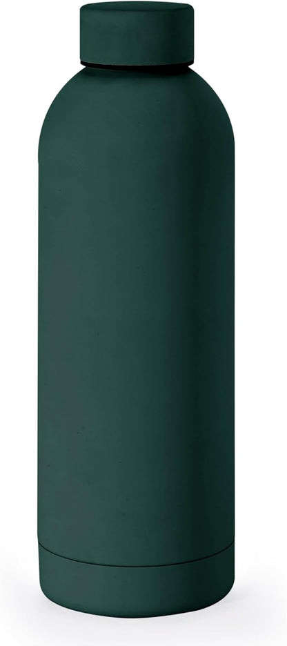 NOBL Stainless Steel Water Bottle,17 oz, 500 ml, Double Wall Vacuum Insulation, Sealed Bottle Keeps Drinks Cold 24 Hrs & Hot 12 Hrs, Leak Proof, Fits Noble Carry-On Cup Holder - Sand