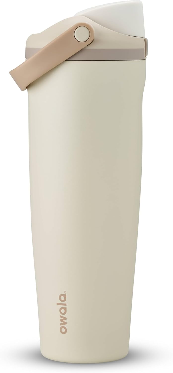 Owala FreeSip Sway Insulated Stainless Steel Water Bottle with Two-Way Spout, Built-In Straw and Bucket Handle, Made for Travel, School, and Sports, 30oz, BPA Free, Leak Proof, Daybreak